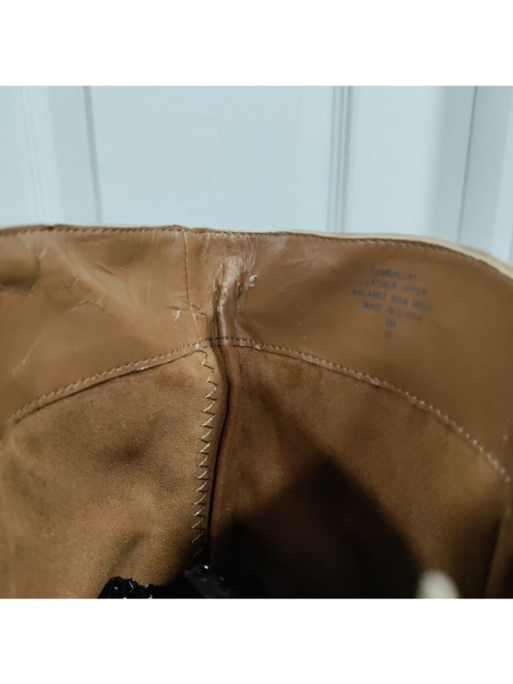Guess MALLAY Tan Leather Side Zipper Mid-Calf Chunky High Heeled Boots Size 9 - Picture 9 of 16